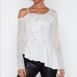 Nasty Gal Starred Ruffle Top